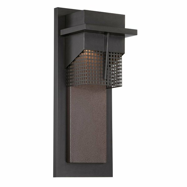 Designers Fountain Beacon 15in Burnished Bronze Integrated LED Outdoor Line Voltage Wall Sconce LED32611-BNB